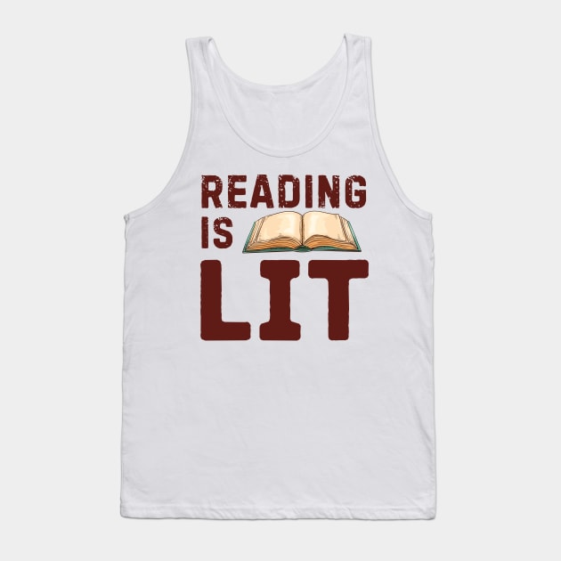 Reading is lit - vintage Tank Top by Syntax Wear
